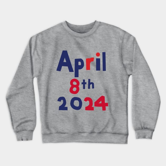 Solar Eclipse April 8th 2024 Crewneck Sweatshirt by ellenhenryart